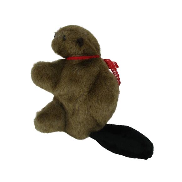 Plush Beaver Hand Puppet by EJ and Stuff  Approx: 10" x 8" x 8" - Picture 4 of 6